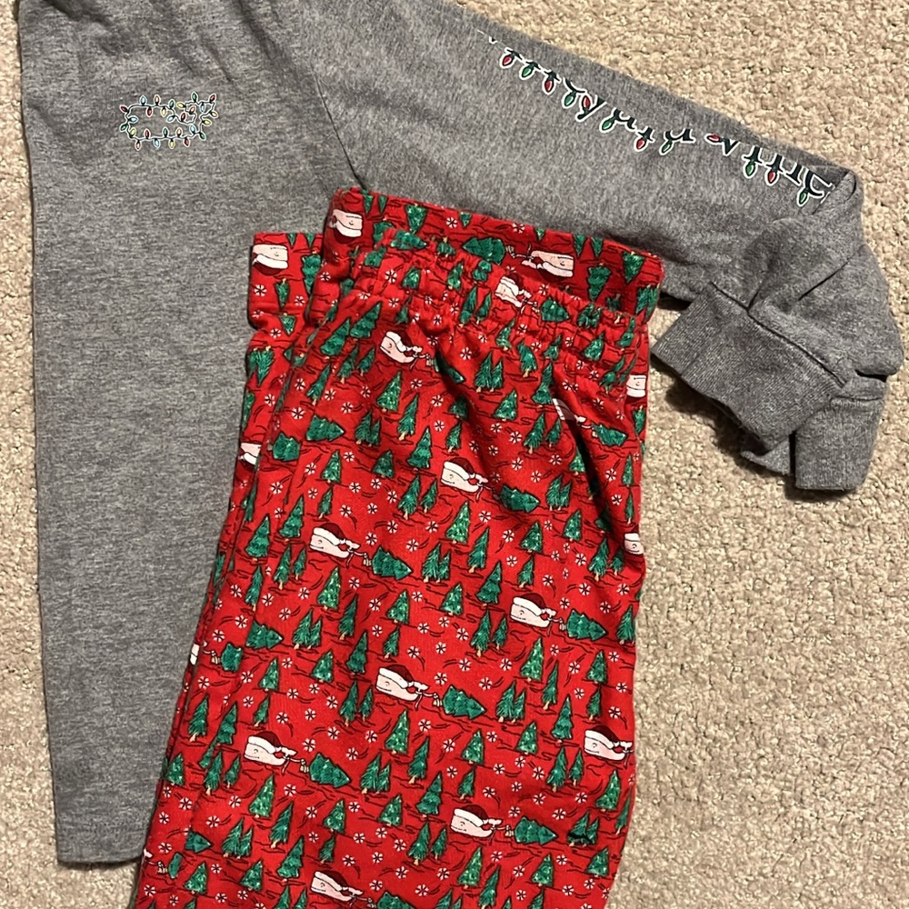 Vineyard Vines Gray and Red Kids Pajama Set